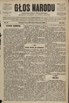 Głos Narodu : dziennik polityczny, założony w r. 1893 przez Józefa Rogosza (wydanie poranne). 1905, nr 19