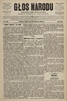 Głos Narodu : dziennik polityczny, założony w r. 1893 przez Józefa Rogosza (wydanie poranne). 1905, nr 20