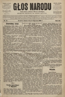 Głos Narodu : dziennik polityczny, założony w r. 1893 przez Józefa Rogosza (wydanie poranne). 1905, nr 21
