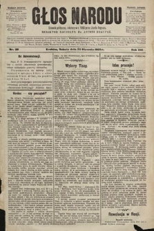 Głos Narodu : dziennik polityczny, założony w r. 1893 przez Józefa Rogosza (wydanie poranne). 1905, nr 28