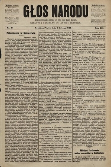 Głos Narodu : dziennik polityczny, założony w r. 1893 przez Józefa Rogosza (wydanie poranne). 1905, nr 34