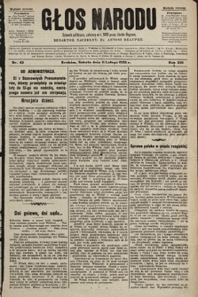 Głos Narodu : dziennik polityczny, założony w r. 1893 przez Józefa Rogosza (wydanie poranne). 1905, nr 42