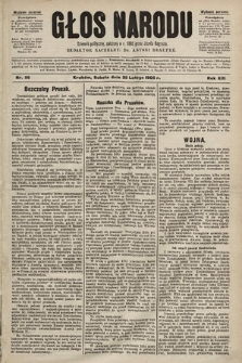 Głos Narodu : dziennik polityczny, założony w r. 1893 przez Józefa Rogosza (wydanie poranne). 1905, nr 56
