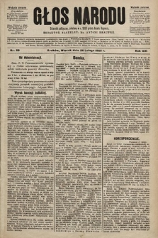 Głos Narodu : dziennik polityczny, założony w r. 1893 przez Józefa Rogosza (wydanie poranne). 1905, nr 59