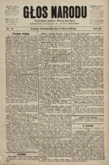 Głos Narodu : dziennik polityczny, założony w r. 1893 przez Józefa Rogosza (wydanie poranne). 1905, nr 72