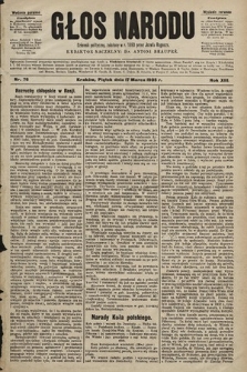 Głos Narodu : dziennik polityczny, założony w r. 1893 przez Józefa Rogosza (wydanie poranne). 1905, nr 76