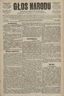 Głos Narodu : dziennik polityczny, założony w r. 1893 przez Józefa Rogosza (wydanie poranne). 1905, nr 96
