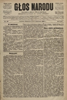 Głos Narodu : dziennik polityczny, założony w r. 1893 przez Józefa Rogosza (wydanie poranne). 1905, nr 98