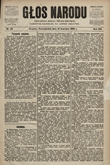 Głos Narodu : dziennik polityczny, założony w r. 1893 przez Józefa Rogosza (wydanie poranne). 1905, nr 99