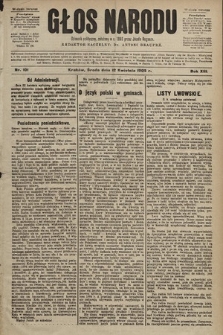 Głos Narodu : dziennik polityczny, założony w r. 1893 przez Józefa Rogosza (wydanie poranne). 1905, nr 101