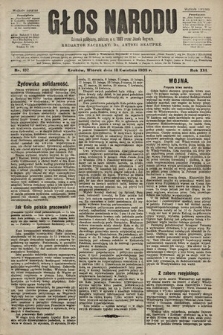 Głos Narodu : dziennik polityczny, założony w r. 1893 przez Józefa Rogosza (wydanie poranne). 1905, nr 107
