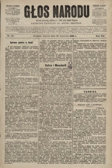 Głos Narodu : dziennik polityczny, założony w r. 1893 przez Józefa Rogosza (wydanie poranne). 1905, nr 111