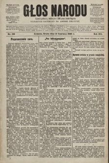 Głos Narodu : dziennik polityczny, założony w r. 1893 przez Józefa Rogosza (wydanie poranne). 1905, nr 168