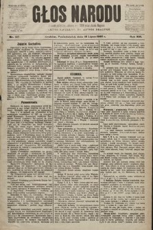 Głos Narodu : dziennik polityczny, założony w r. 1893 przez Józefa Rogosza (wydanie poranne). 1905, nr 187