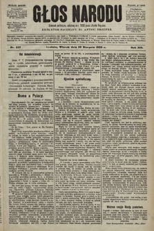 Głos Narodu : dziennik polityczny, założony w r. 1893 przez Józefa Rogosza (wydanie poranne). 1905, nr 237