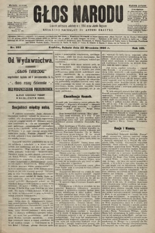 Głos Narodu : dziennik polityczny, założony w r. 1893 przez Józefa Rogosza (wydanie poranne). 1905, nr 262