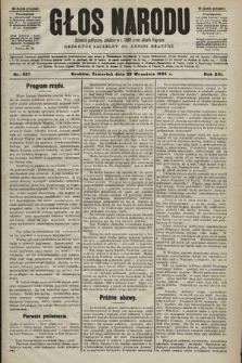 Głos Narodu : dziennik polityczny, założony w r. 1893 przez Józefa Rogosza (wydanie poranne). 1905, nr 267