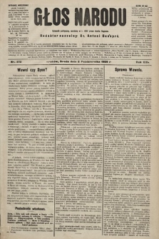 Głos Narodu : dziennik polityczny, założony w r. 1893 przez Józefa Rogosza (wydanie wieczorne). 1905, nr 272
