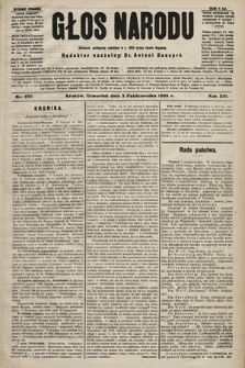 Głos Narodu : dziennik polityczny, założony w r. 1893 przez Józefa Rogosza (wydanie poranne). 1905, nr 273