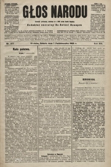 Głos Narodu : dziennik polityczny, założony w r. 1893 przez Józefa Rogosza (wydanie poranne). 1905, nr 277