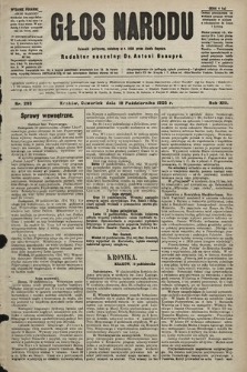 Głos Narodu : dziennik polityczny, założony w r. 1893 przez Józefa Rogosza (wydanie poranne). 1905, nr 293