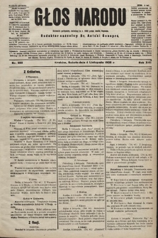 Głos Narodu : dziennik polityczny, założony w r. 1893 przez Józefa Rogosza (wydanie poranne). 1905, nr 322