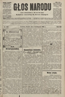 Głos Narodu : dziennik polityczny, założony w r. 1893 przez Józefa Rogosza (wydanie wieczorne). 1905, nr 323