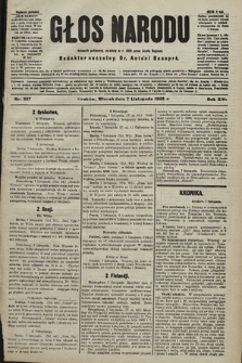 Głos Narodu : dziennik polityczny, założony w r. 1893 przez Józefa Rogosza (wydanie poranne). 1905, nr 327