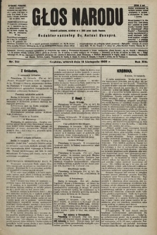Głos Narodu : dziennik polityczny, założony w r. 1893 przez Józefa Rogosza (wydanie poranne). 1905, nr 341