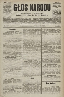 Głos Narodu : dziennik polityczny, założony w r. 1893 przez Józefa Rogosza (wydanie poranne). 1905, nr 347