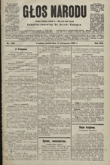 Głos Narodu : dziennik polityczny, założony w r. 1893 przez Józefa Rogosza (wydanie poranne). 1905, nr 349