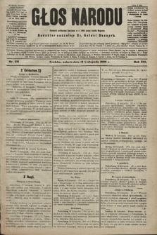 Głos Narodu : dziennik polityczny, założony w r. 1893 przez Józefa Rogosza (wydanie poranne). 1905, nr 351