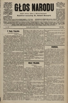 Głos Narodu : dziennik polityczny, założony w r. 1893 przez Józefa Rogosza (wydanie poranne). 1905, nr 379
