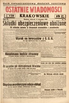Ostatnie Wiadomości Krakowskie. 1936, nr 14
