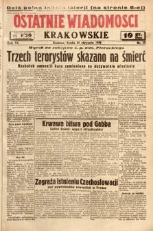 Ostatnie Wiadomości Krakowskie. 1936, nr 15