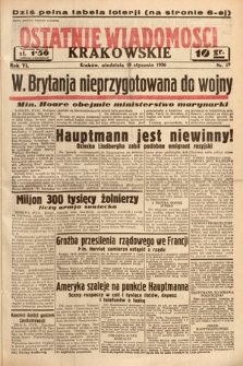 Ostatnie Wiadomości Krakowskie. 1936, nr 19