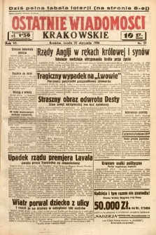 Ostatnie Wiadomości Krakowskie. 1936, nr 22