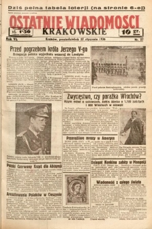 Ostatnie Wiadomości Krakowskie. 1936, nr 27
