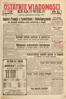 Ostatnie Wiadomości Krakowskie. 1936, nr 34