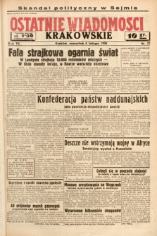Ostatnie Wiadomości Krakowskie. 1936, nr 37