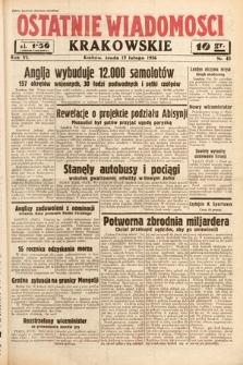Ostatnie Wiadomości Krakowskie. 1936, nr 43