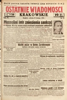 Ostatnie Wiadomości Krakowskie. 1936, nr 53