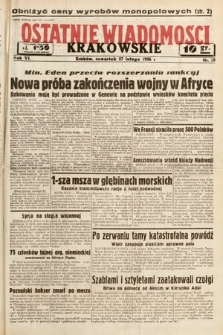Ostatnie Wiadomości Krakowskie. 1936, nr 58