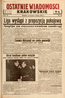 Ostatnie Wiadomości Krakowskie. 1936, nr 67