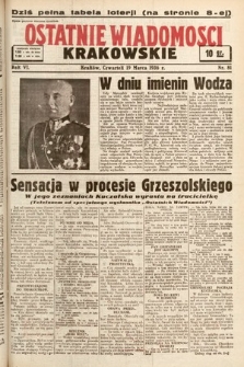 Ostatnie Wiadomości Krakowskie. 1936, nr 81