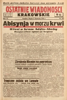 Ostatnie Wiadomości Krakowskie. 1936, nr 109