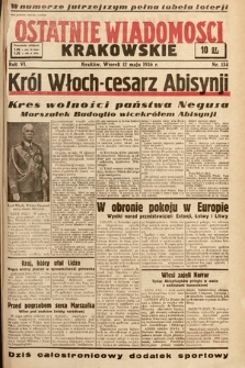 Ostatnie Wiadomości Krakowskie. 1936, nr 134