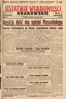 Ostatnie Wiadomości Krakowskie. 1936, nr 138
