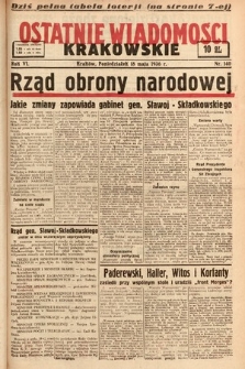 Ostatnie Wiadomości Krakowskie. 1936, nr 140