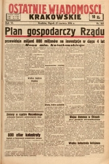 Ostatnie Wiadomości Krakowskie. 1936, nr 165